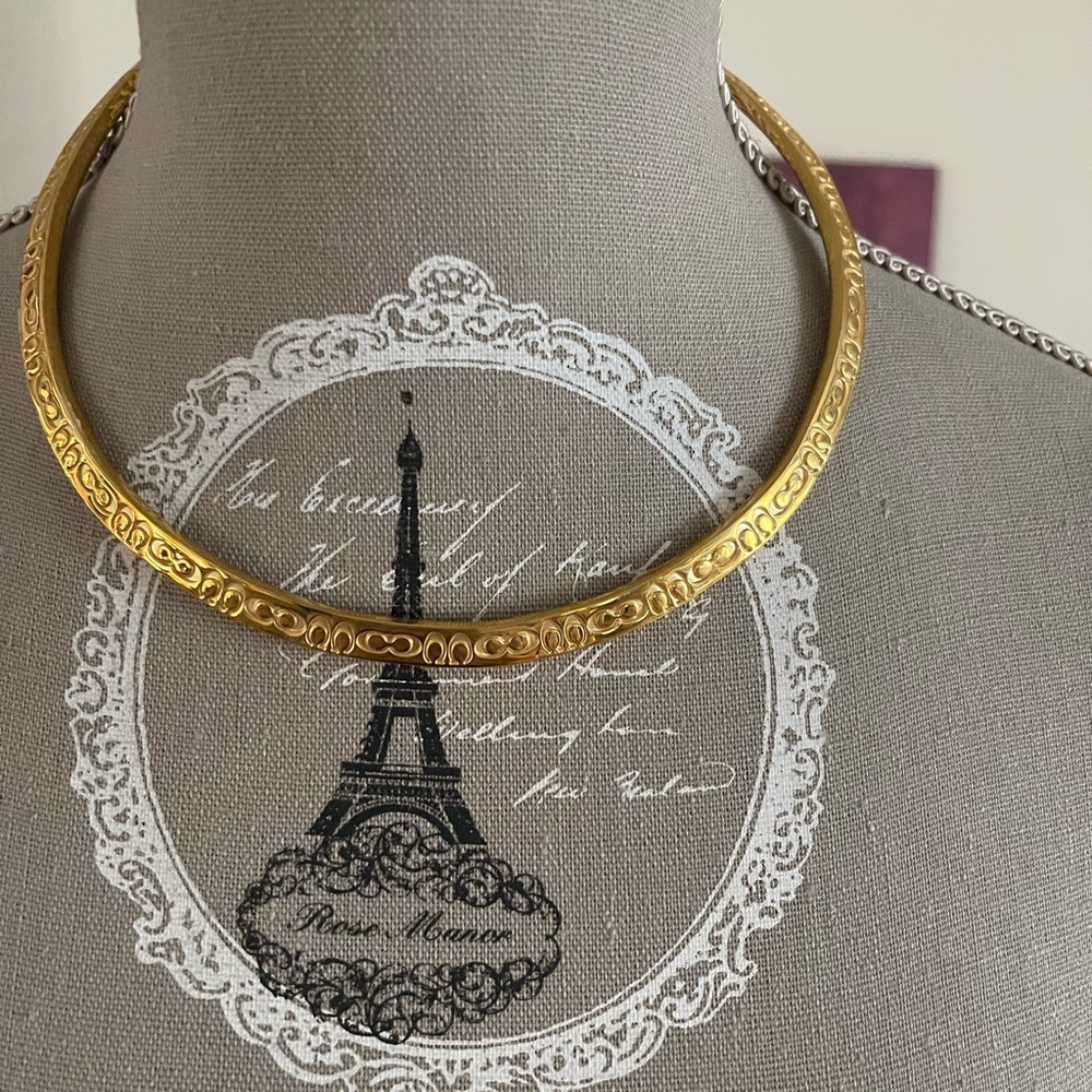 Coach Gold Choker with Logo Design